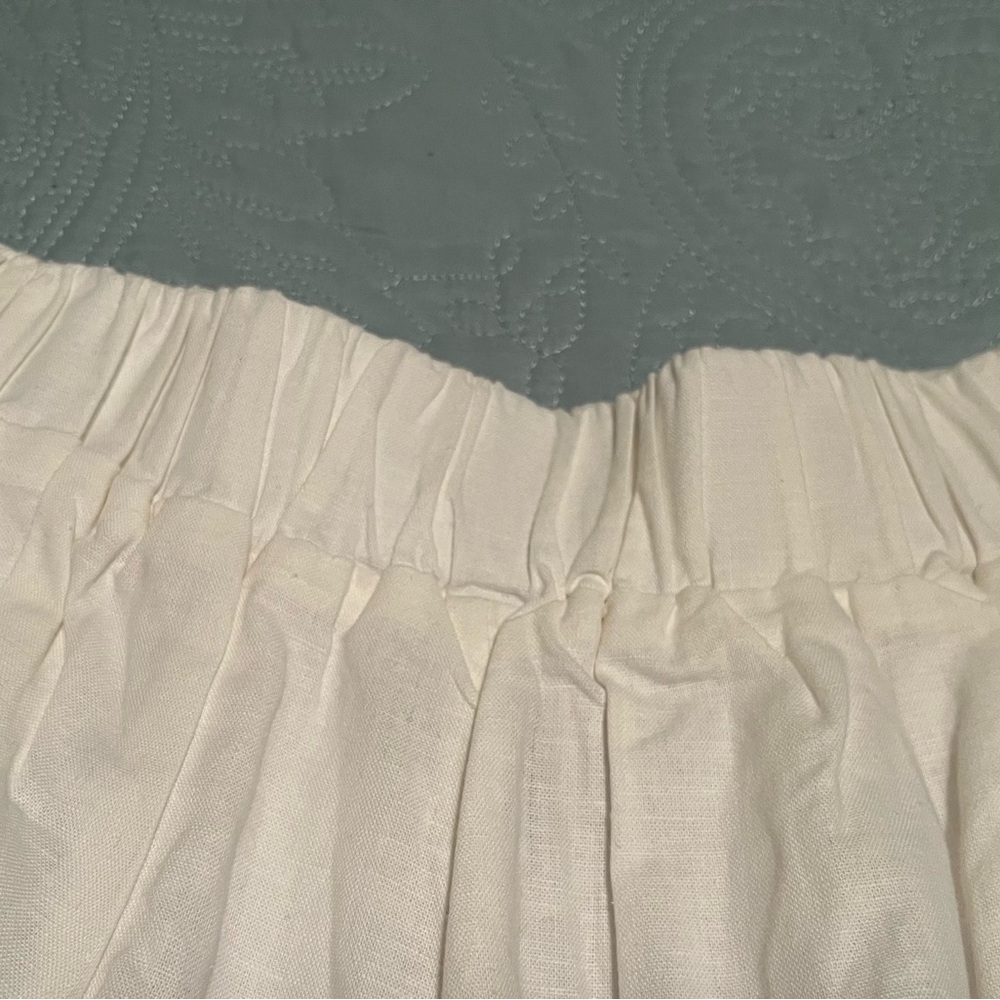 MABLE White Linen Blend Pleated Shorts Size S - Picture 8 of 10
